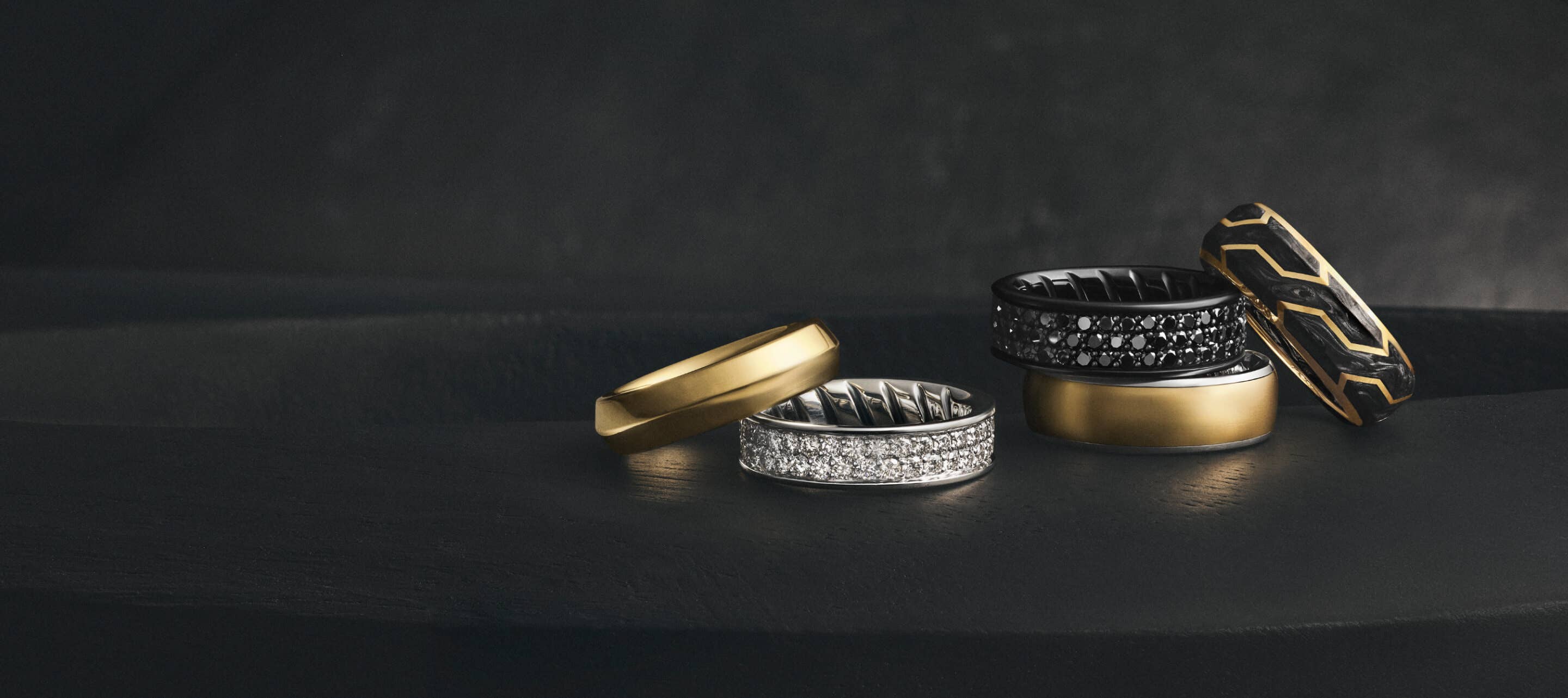 Sculptural silver rings